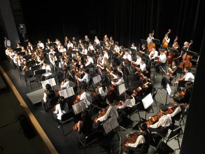 whole orchestra playing