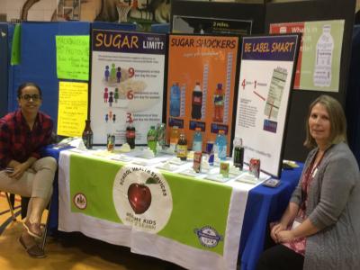 School Health Services booth on sugar shockers